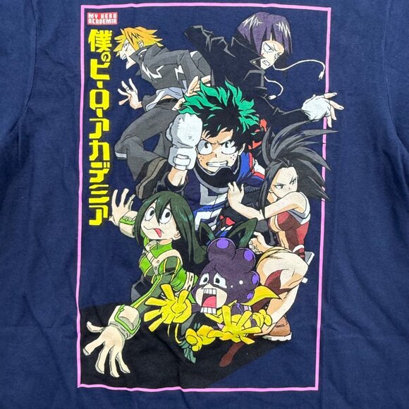 My Hero Academia Navy Graphic T-Shirt M 100% Cotton Anime Crewneck, M - Picture 2 of 4
